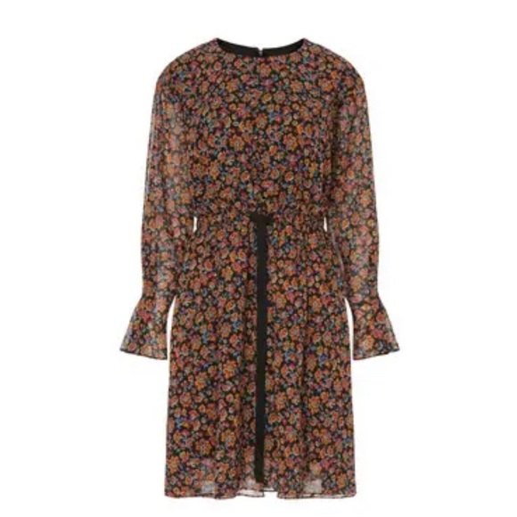 Jason Wu Knee Length Floral Long Sleeved Dress - Picture 3 of 7